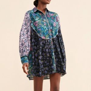 My Time Free People Mini Dress Shirtdress
